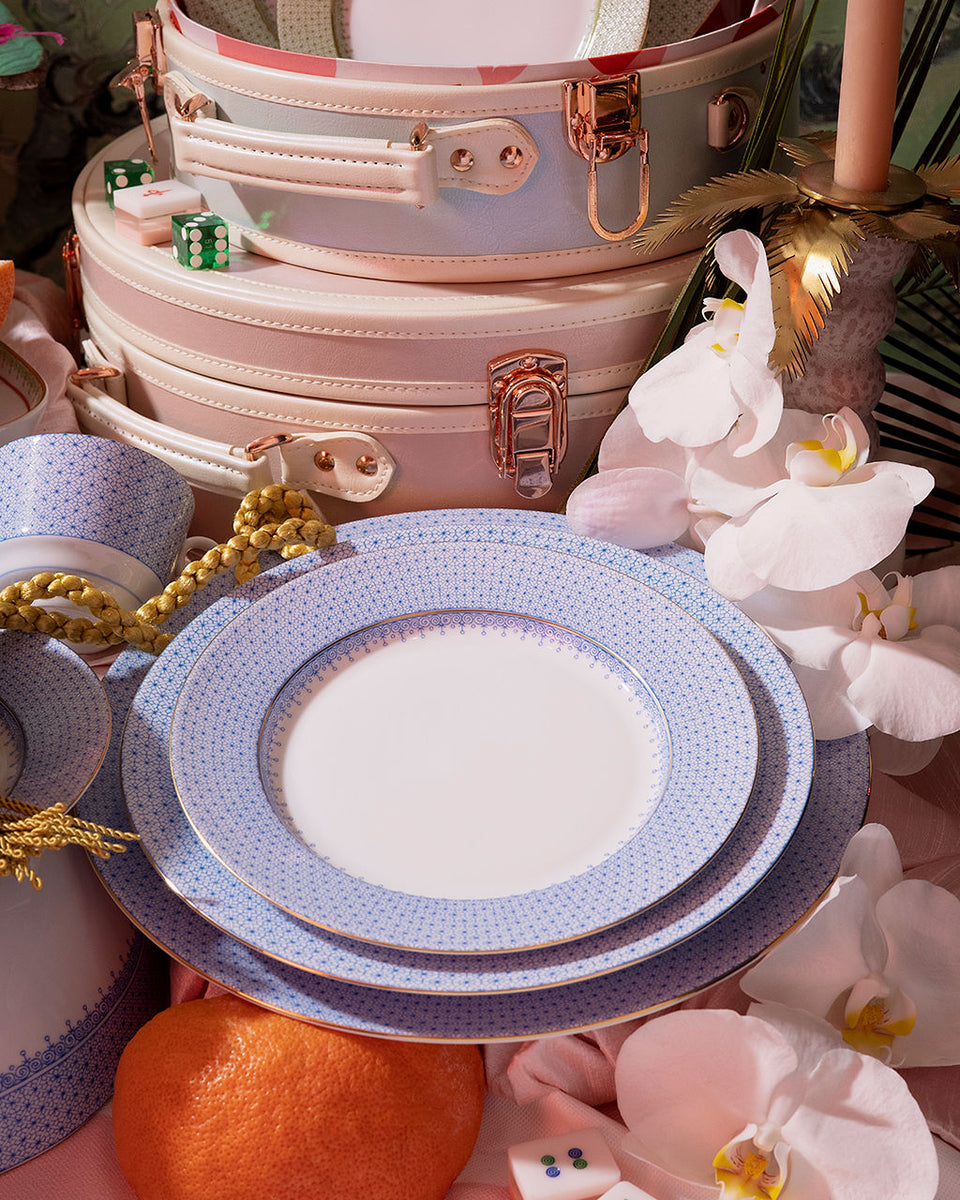 Lace Charger Plate | Cornflower Blue – Maison de Carine