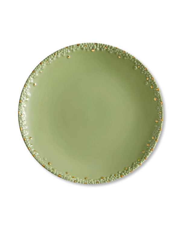 Matcha Charger Plate | Green + Gold