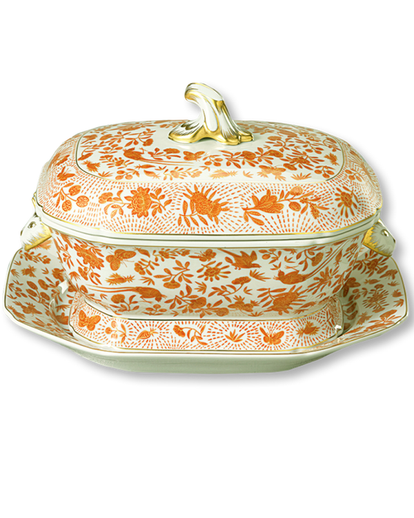 Sacred Bird + Butterfly Tureen with Stand