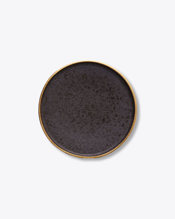 Stone of Gold Salad + Dessert Plate | Rent | Black