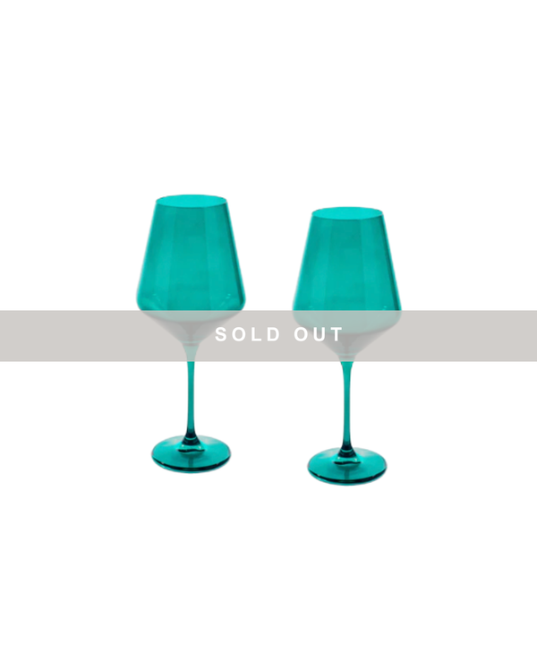 Angelou Wine Set 2pc | Emerald