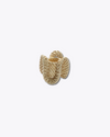 Rattan Napkin Ring Set 4pc