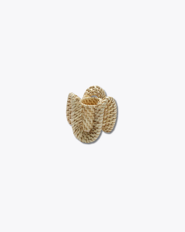 Rattan Napkin Ring Set 4pc