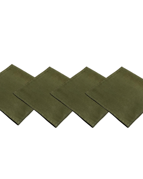 Linen Sateen Napkin, Set of Four | Olive