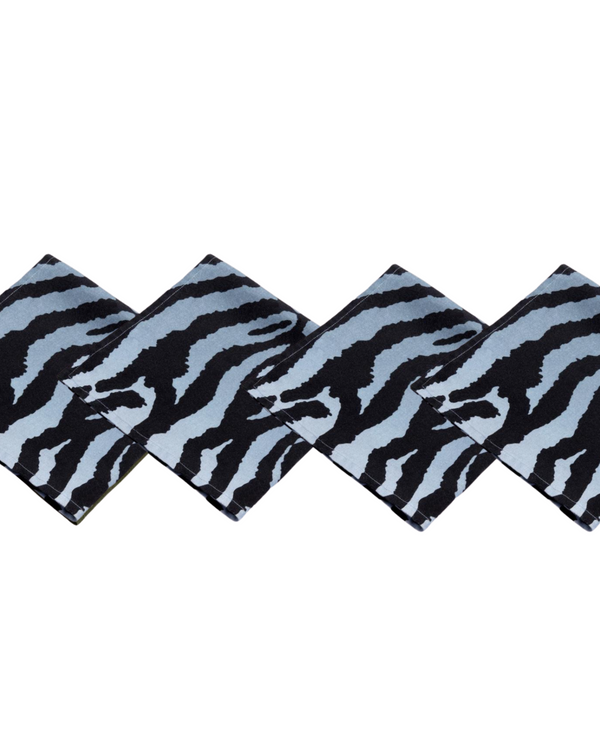Linen Sateen Napkin, Set of Four | Blue Tiger