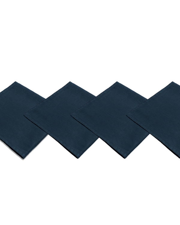 Linen Sateen Napkin, Set of Four | Blue