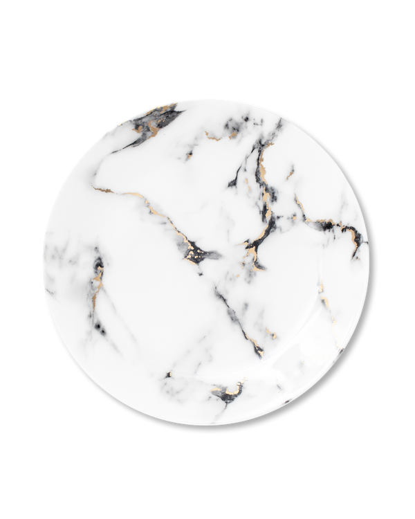 24K Marble Charger Plate