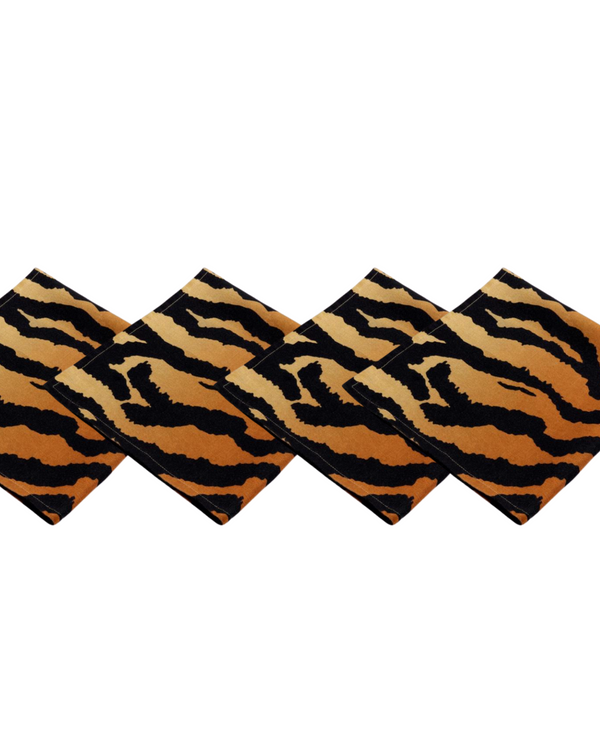 Linen Sateen Napkin, Set of Four | Tiger