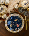 Sprig and Vine Salad + Dessert Plate, Set of Four | Navy