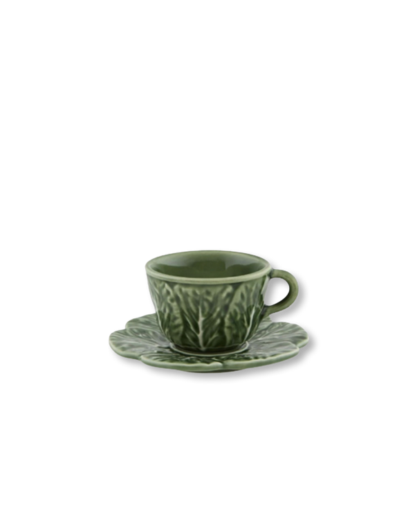 Cabbage Coffee Cup + Saucer | Green