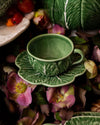 Cabbage Teacup + Saucer | Green