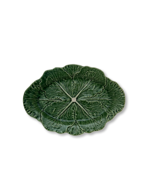 Cabbage Oval Medium Serving Platter | Green