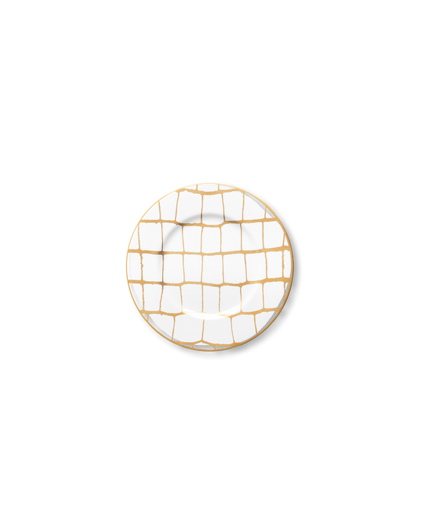 Croc Bijoux Bread + Butter Plate | Gold | Set of 2