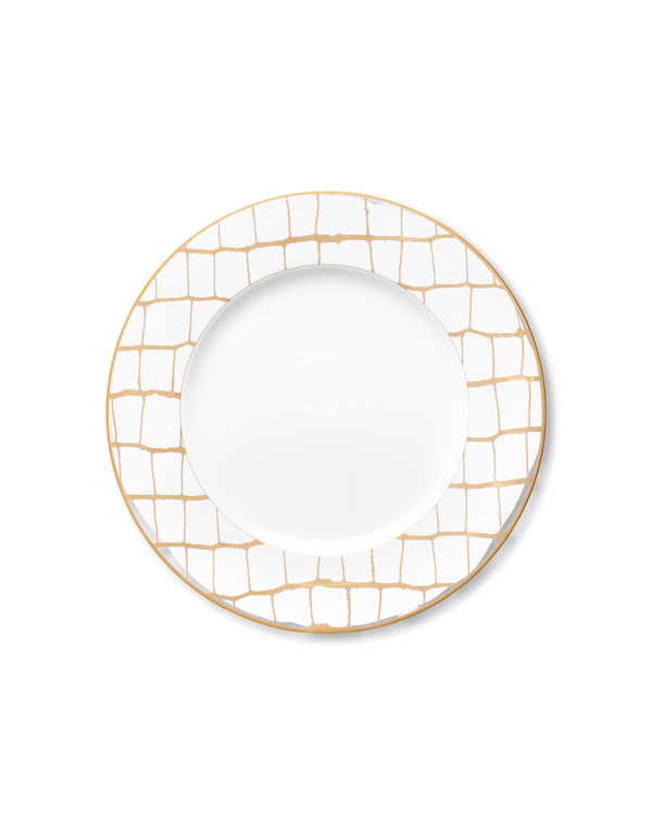 Croc Bijoux Dinner Plate | Gold | Set of 2