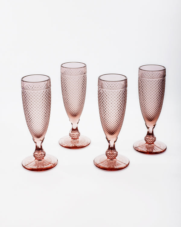 Frost Flute Set 4pc | Blush