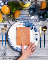 Blue Dahlia Charger Plate | Rent