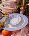 Lace Oval Serving Platter | Cornflower Blue