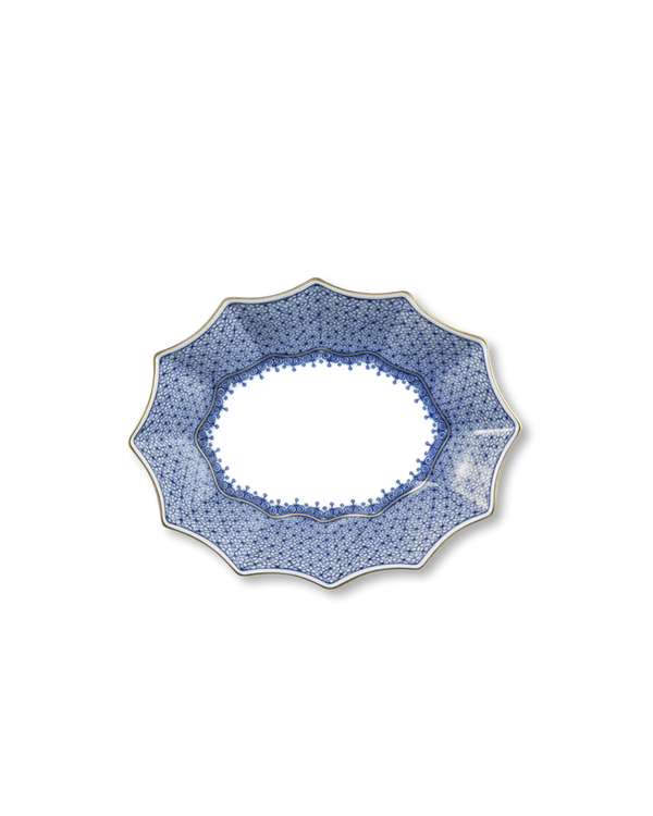 Lace Medium Fluted Tray | Blue