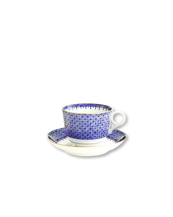 Lace Teacup + Saucer | Blue
