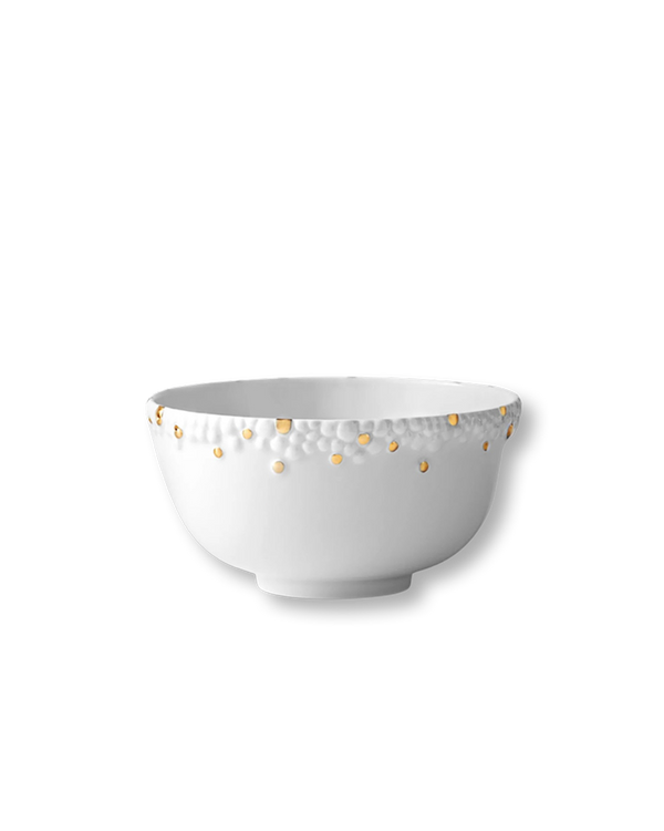 Matcha Cereal Bowl | White + Gold