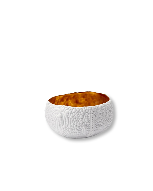 Matcha Desert Small Bowl | White + Gold