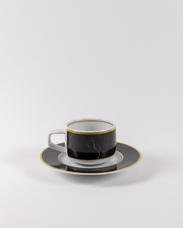 Modern Marble Espresso Cup + Saucer | Rent