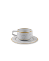 Modern Marble Teacup + Saucer