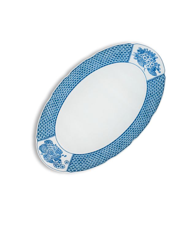 Oscar's Blue Large Oval Platter