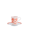 Oscar's Coral Coffee Cup + Saucer