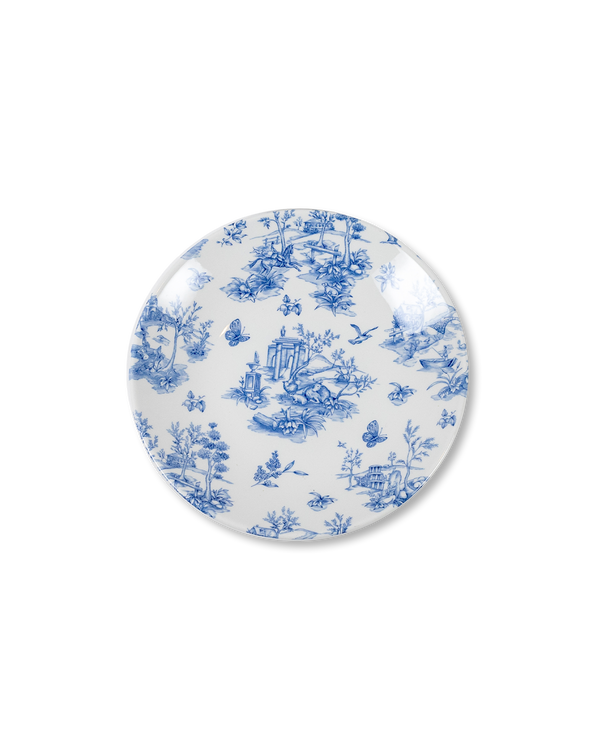 Paddington Blue Salad + Dessert Plate, Coupe, Set of 6