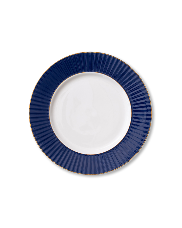 Pleated Dinner Plate | Navy | Set of 3