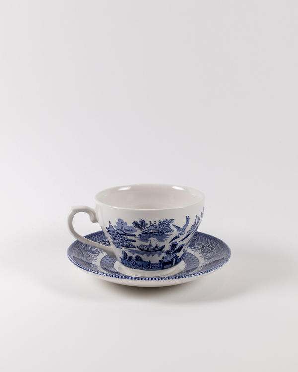 Primrose Hill Blue Teacup + Saucer Set | Rent