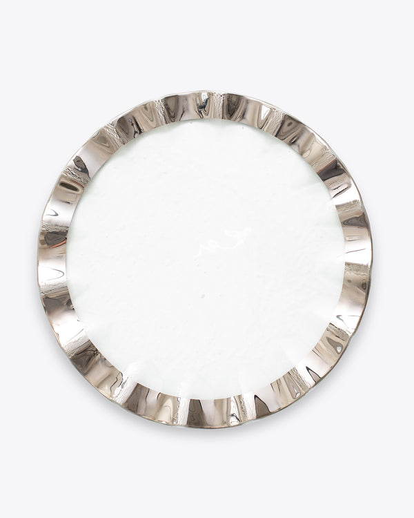 Ruffle Charger Plate | Rent | Platinum