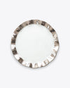 Ruffle Dinner Plate | Rent | Platinum