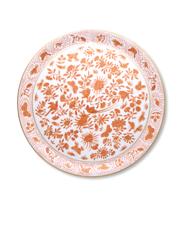Sacred Bird + Butterfly Lipped Charger Plate