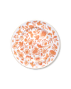 Mottahadeh Orange and White Sacred Bird and Butterfly Dinner Plate Available for Rent Wedding Registry and Purchase
