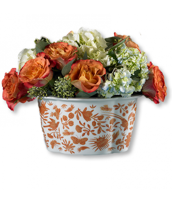 Sacred Bird + Butterfly Lobed Cachepot