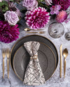 Stone of Gold Charger Plate | Rent | Black