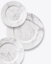 Soft Marble Salad + Dessert Plate | Set of 3