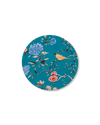 Sprig and Vine Salad + Dessert Plate, Set of Four | Turquoise