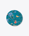 Sprig and Vine Salad + Dessert Plate, Set of Four | Turquoise
