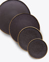 Stone of Gold Charger Plate | Rent | Black