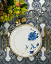 Blue Dahlia Dinner Plate | Rent
