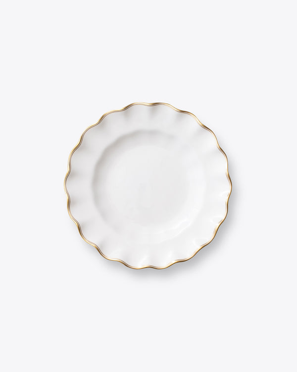 The Downton Fluted Salad + Dessert Plate | Rent | Gold