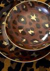 Leopard Canapé Plates, Set of Four