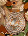 Sacred Bird and Butterfly Salad and Dessert Plate Mottahadeh Maison de Carine Orange and White Tabletop  Rentals